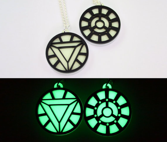 Iron Man arc reactor necklace by licketycut